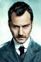 Jude Law auf dem Poster zu Sherlock Holmes